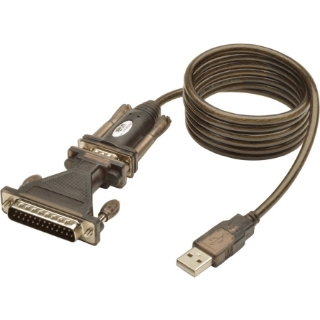 Picture of Tripp Lite 5ft USB to Serial Adapter Cable USB-A to DB25 RS-232 M/M