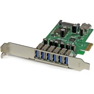 Picture of StarTech.com 7 Port PCI Express USB 3.0 Card - Standard and Low-Profile Design