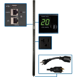 Picture of Tripp Lite PDU Monitored 1.9kW 120V, 24 5-15/20R, LX Platform Interface, 70in. 0URM Rackmount Vertical TAA