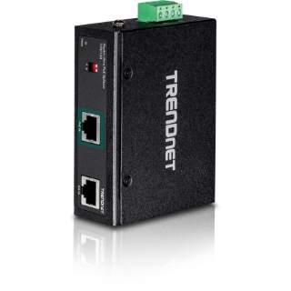 Picture of TRENDnet Industrial Gigabit UPoE Splitter, Dual DC Power Outputs, DIN-Rail or Wall-Mountable, Adjustable Voltage Output, TI-SG104