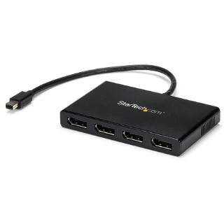 Picture of StarTech.com 4-Port Multi Monitor Adapter, Mini DisplayPort 1.2 to DP MST Hub, 4x 1080p, Video Splitter for Extended Desktop Mode, Windows