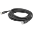 Picture of AddOn 25ft RJ-48 (Male) to RJ-48 (Male) Shielded Crossover Black Cat6 STP Copper PVC Patch Cable