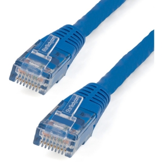 Picture of StarTech.com 10ft CAT6 Ethernet Cable - Blue Molded Gigabit - 100W PoE UTP 650MHz - Category 6 Patch Cord UL Certified Wiring/TIA