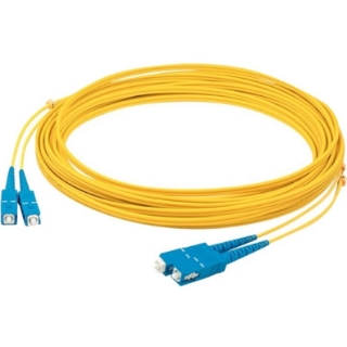 Picture of AddOn 65m SC (Male) to SC (Male) Straight Yellow OS2 Duplex LSZH Fiber Patch Cable