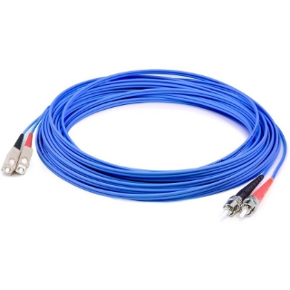 Picture of AddOn 2m SC (Male) to ST (Male) Blue OM1 Duplex PVC Fiber Patch Cable