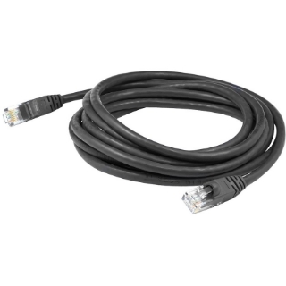 Picture of AddOn 25ft RJ-45 (Male) to RJ-45 (Male) Straight Black Cat6A UTP PVC Copper Patch Cable