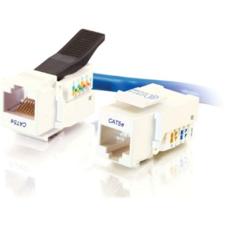 Picture of C2G Cat5E RJ45 UTP Toolless Keystone Jack - White