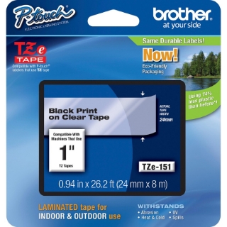 Picture of Brother P-touch TZe 1" Laminated Tape Cartridge